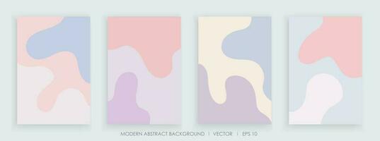 Modern abstract creative backgrounds with wavy shapes and line colorful colors design vector