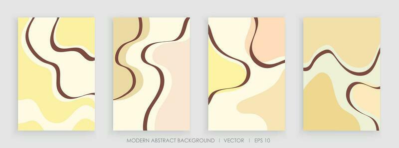 Modern abstract creative backgrounds with wavy shapes and line colorful colors design