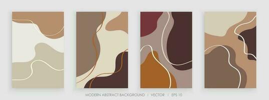 Modern abstract creative backgrounds with wavy shapes and line colorful colors design vector