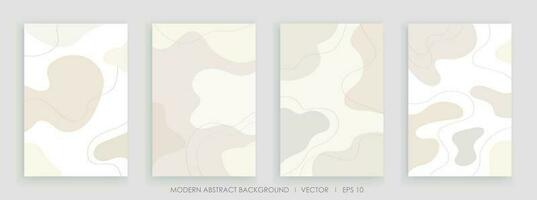 Modern abstract creative backgrounds with wavy shapes and line colorful colors design vector