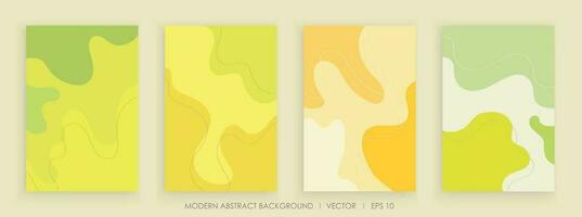 Modern abstract creative backgrounds with wavy shapes and line colorful colors design vector