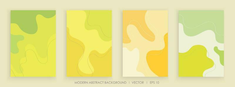 Modern abstract creative backgrounds with wavy shapes and line colorful colors design