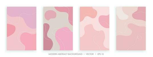 Modern abstract creative backgrounds with wavy shapes and line colorful colors design vector