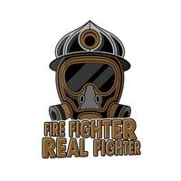 Firefighter is real fighter in vector design.