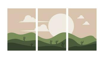 a simple landscape background is good for wall decoration vector