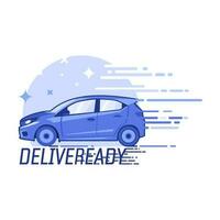 delivery car illustration vector