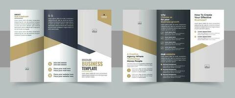 Tri-fold brochure template Minimalistic geometric design for corporate and business. Creative concept brochure vector template