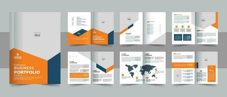 Company profile brochure template layout design or multipage business brochure design and project proposal vector