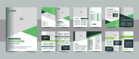 Modern business presentation guide brochure template with cover, back and inside pages, Trendy minimalist flat geometric business brochure design template vector