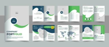 Company profile brochure template and annual report presentation layout vector