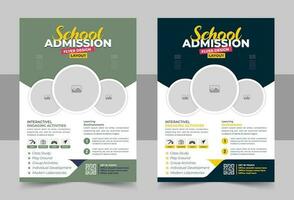 Kids back to school education admission flyer poster layout or Tutoring service flyer, Online Tutoring Flyer, home tutor flyer, Teaching Online flyer template or poster leaflet vector