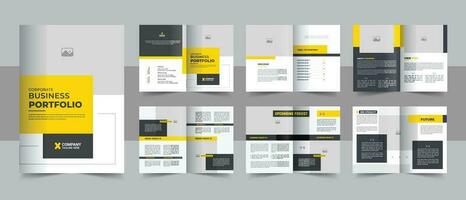 PrintCompany profile brochure template or multipage business brochure design vector