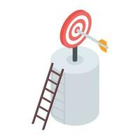 Look at this isometric icon of reach target vector