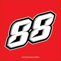 race number 88 vector