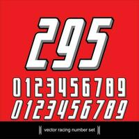 CLEAN AND BOLD RACING NUMBERS SET BUNDELS vector