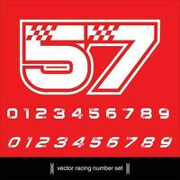 CLEAN AND BOLD RACING NUMBERS SET BUNDELS vector