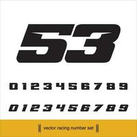 CLEAN AND BOLD RACING NUMBERS SET BUNDELS vector