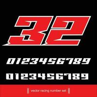 CLEAN AND BOLD RACING NUMBERS SET BUNDELS vector