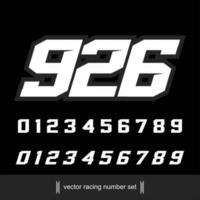 CLEAN AND BOLD RACING NUMBERS SET BUNDELS vector