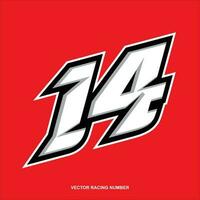 race number 14 vector