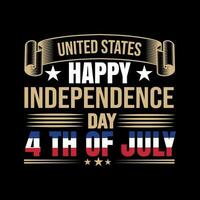 4 4 th de julio 1774 unido estados independencia día vector