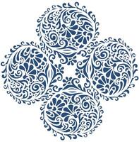 Blue and white pattern for graphic design vector