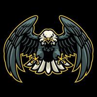 vector de enojado águila mascota diseño