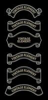 Vintage Ribbon Banner Vector Collection