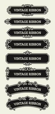 Vintage Ribbon Banner Template for Title, Certificate, and Text