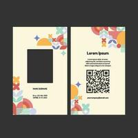 Flat vector design geometric shape id card