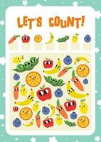 flat cute design vector colorful learning number tracing number counting collection