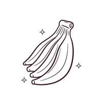 Hand Drawn Banana. Doodle Vector Sketch Illustration