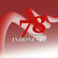 Indonesia independencia día saludo tarjeta vector ilustración. indonesio independencia día de indonesio independencia día de Indonesia independencia día.
