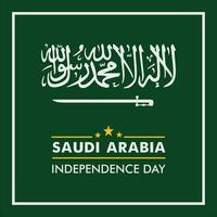 Saudi Arabia independence day 23th September  banner design and map or flag design green background vector