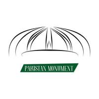 Pakistán Monumento vector diseño bandera y 14 agosto Pakistán independencia día bandera