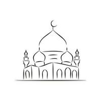 vector black and white mosque PNG and Masjid vector PNG and Ramadan Kareem banner design or lantern vector black lantern PNG