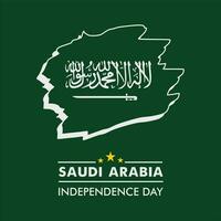 saudi arabia independencia día 23 septiembre bandera diseño y mapa o bandera diseño verde antecedentes vector