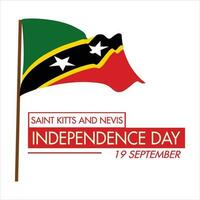 9 September saint kitts and nevis banner design happy independence day vector