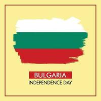 bandera de Bulgaria en blanco antecedentes. bandera o cinta vector modelo para independencia día