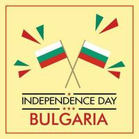 bandera de Bulgaria en blanco antecedentes. bandera o cinta vector modelo para independencia día