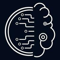 A brain icon, symbol for AI concept vector, illustration design. an artificial intelligent icon template vector