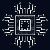 Set of an icons, symbols for AI concept vector, illustration design. an artificial intelligent icons on dark background vector