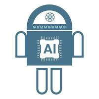 AI Robot circute, Artificial intelligence line icons, technology symbols concepts, cybernetic icons, ai, technology vector design