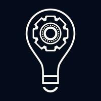 Bright idea for AI icon, symbol for AI concept vector, illustration design. an artificial intelligent icon template design vector