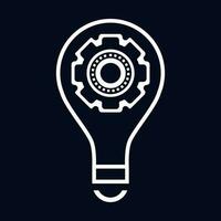 Bright idea for AI icon, symbol for AI concept vector, illustration design. an artificial intelligent icon template design vector