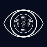 The eyes icon, symbol for AI concept vector, illustration design. an artificial intelligent icon template vector
