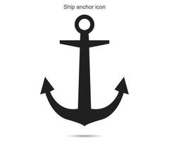 Ship anchor icon, Vector illustration