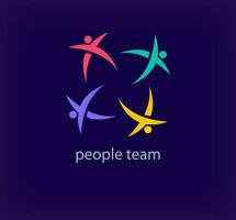 Unique people team logo. Modern design color. Creative team and unity logo concept logo template. vector. vector