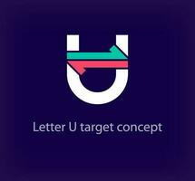 Creative U letter arrow logo design. Unique colorful logistic corporate company logo. Company initials corporate vector. vector