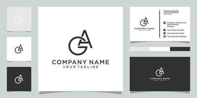 GA or AG initial letter logo design vector